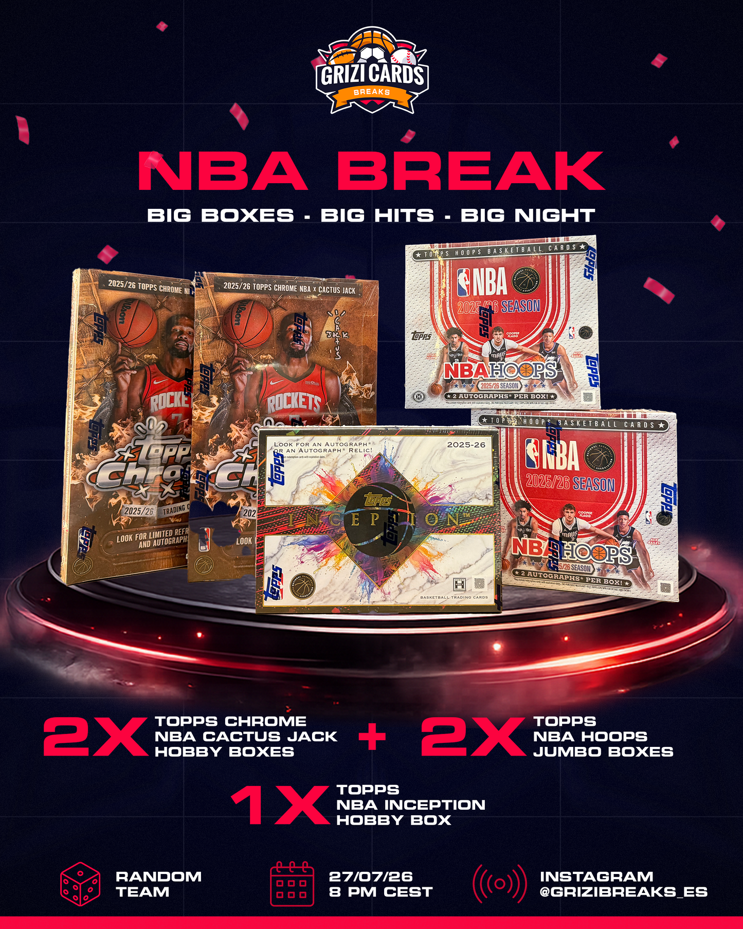 2025-26 Topps Inception, Cactus Jack & NBA Hoops Basketball Break