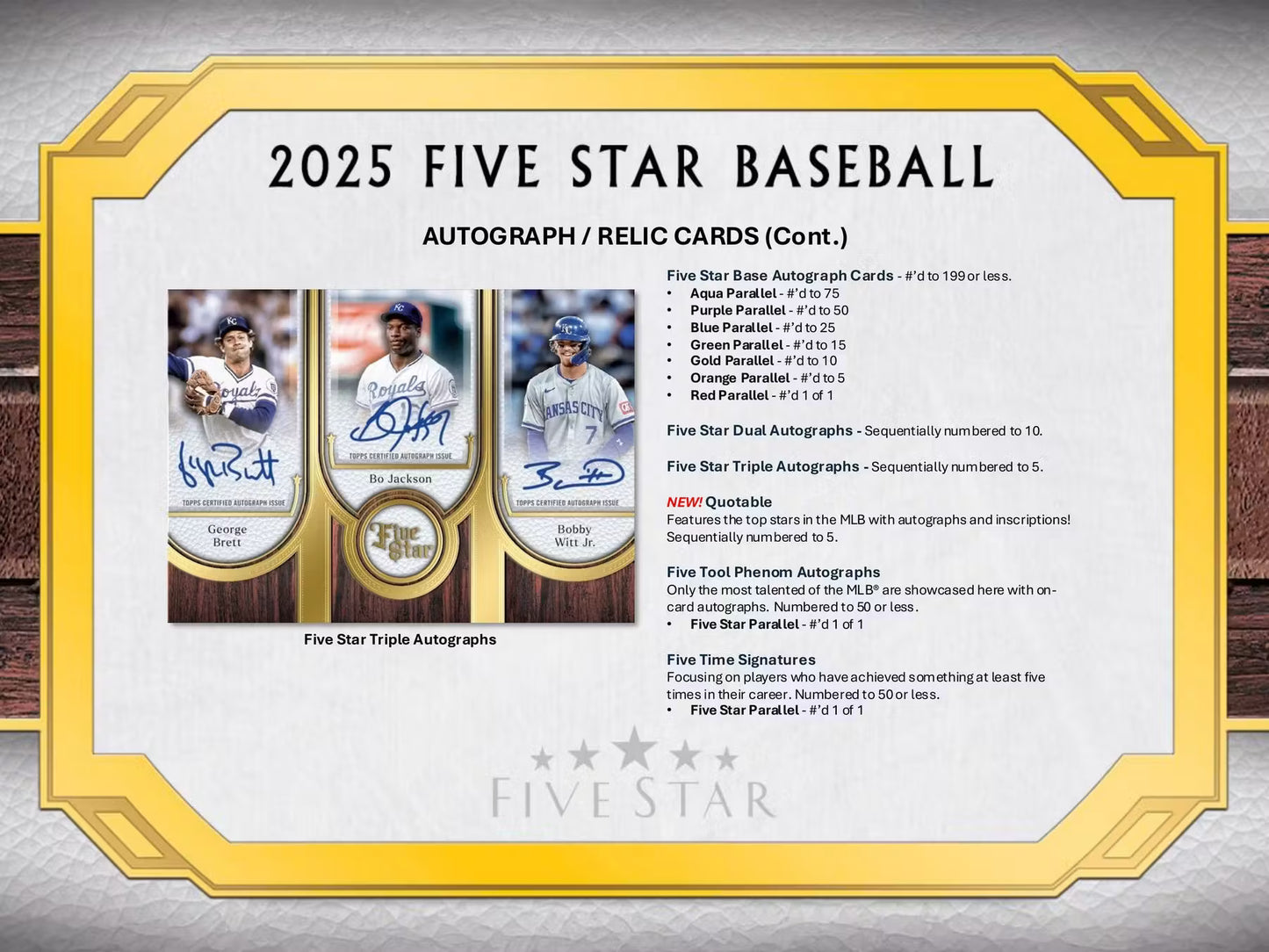 Topps Five Star Baseball 2025 Hobby Box