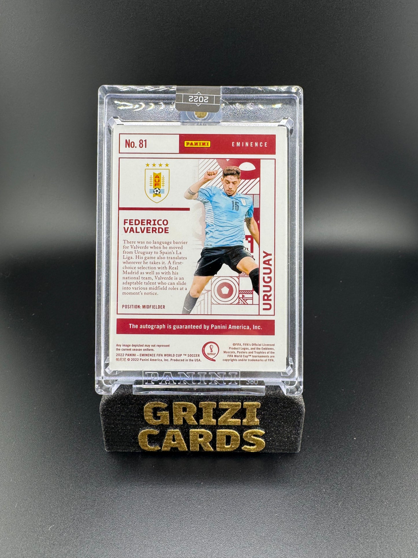 Federico Valverde - Panini Eminence FIFA World Cup Qatar 2022 - Autograph - 2/5
