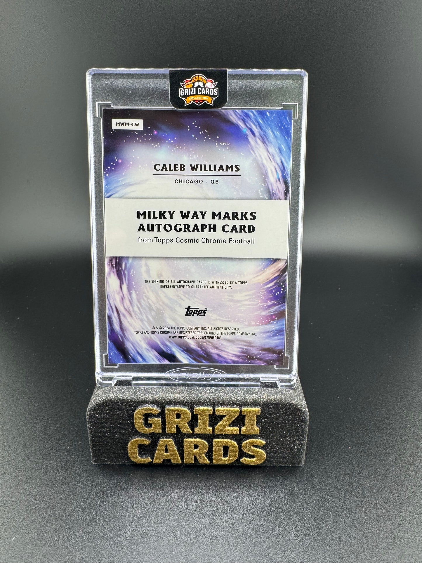 Caleb Williams - Topps Cosmic Chrome Football - Milky Way Marks Auto - /75