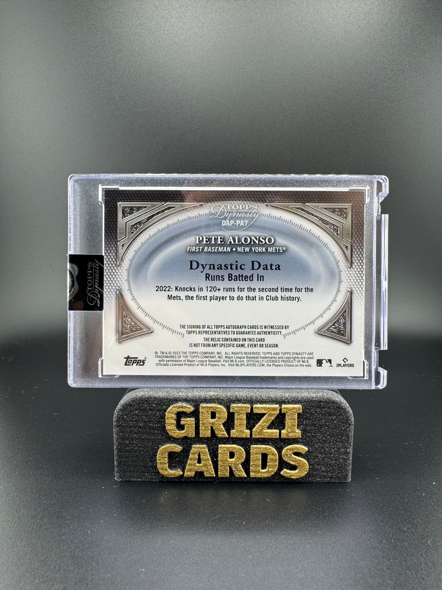 Pete Alonso β Topps Dynasty 2023 β Auto Patch β 1/1