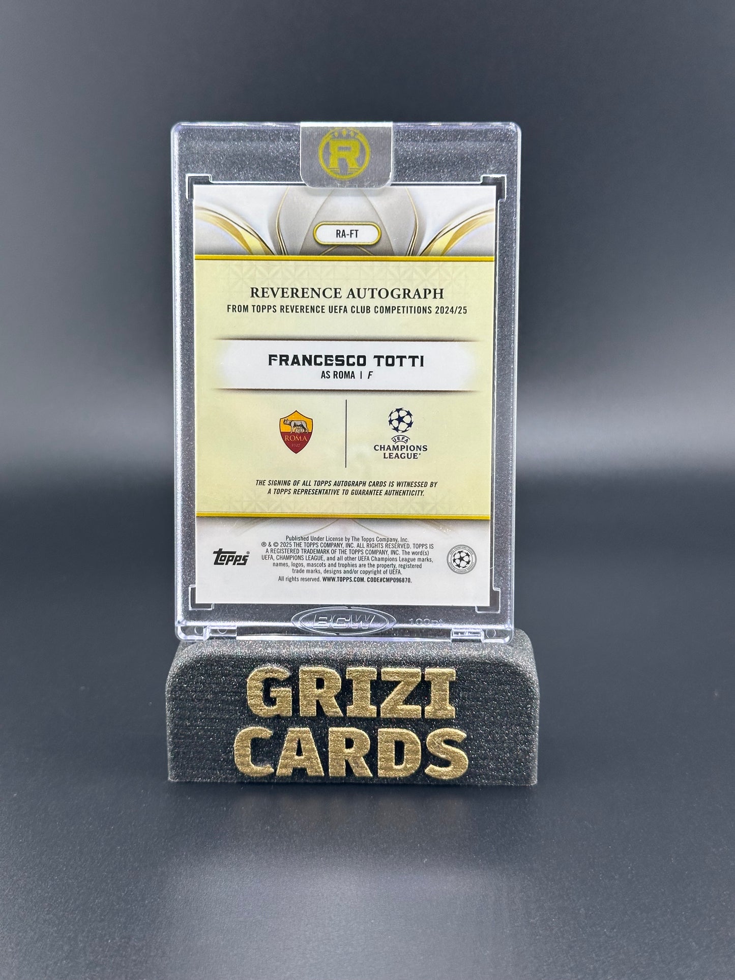 Francesco Totti – Topps Reverence – 19/99