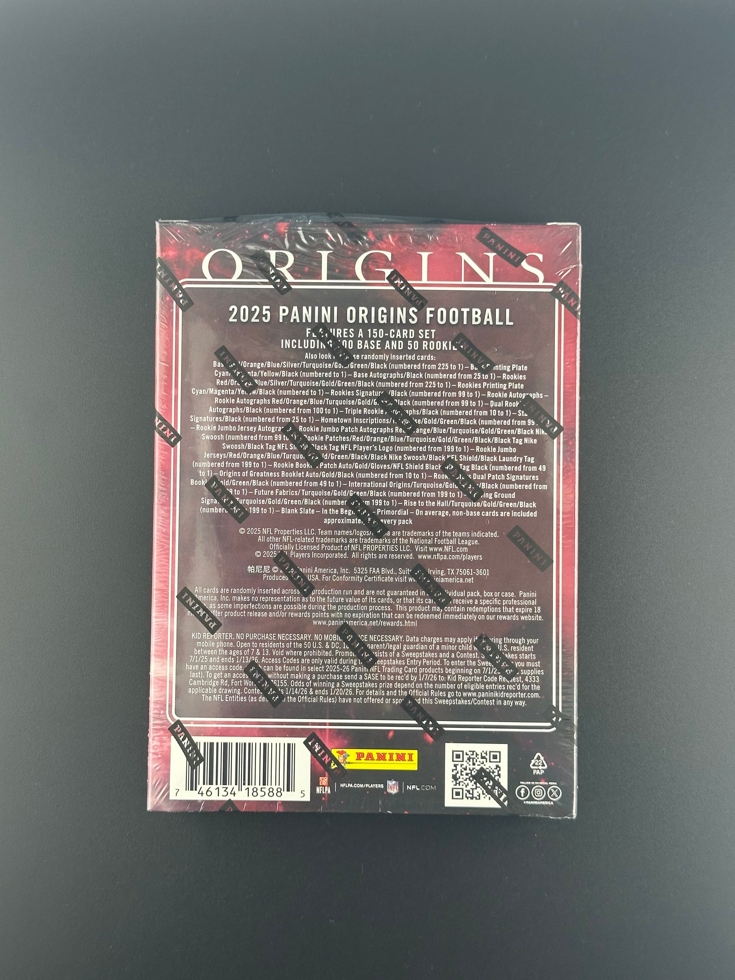 2025 Panini Origins Football – Hobby Box