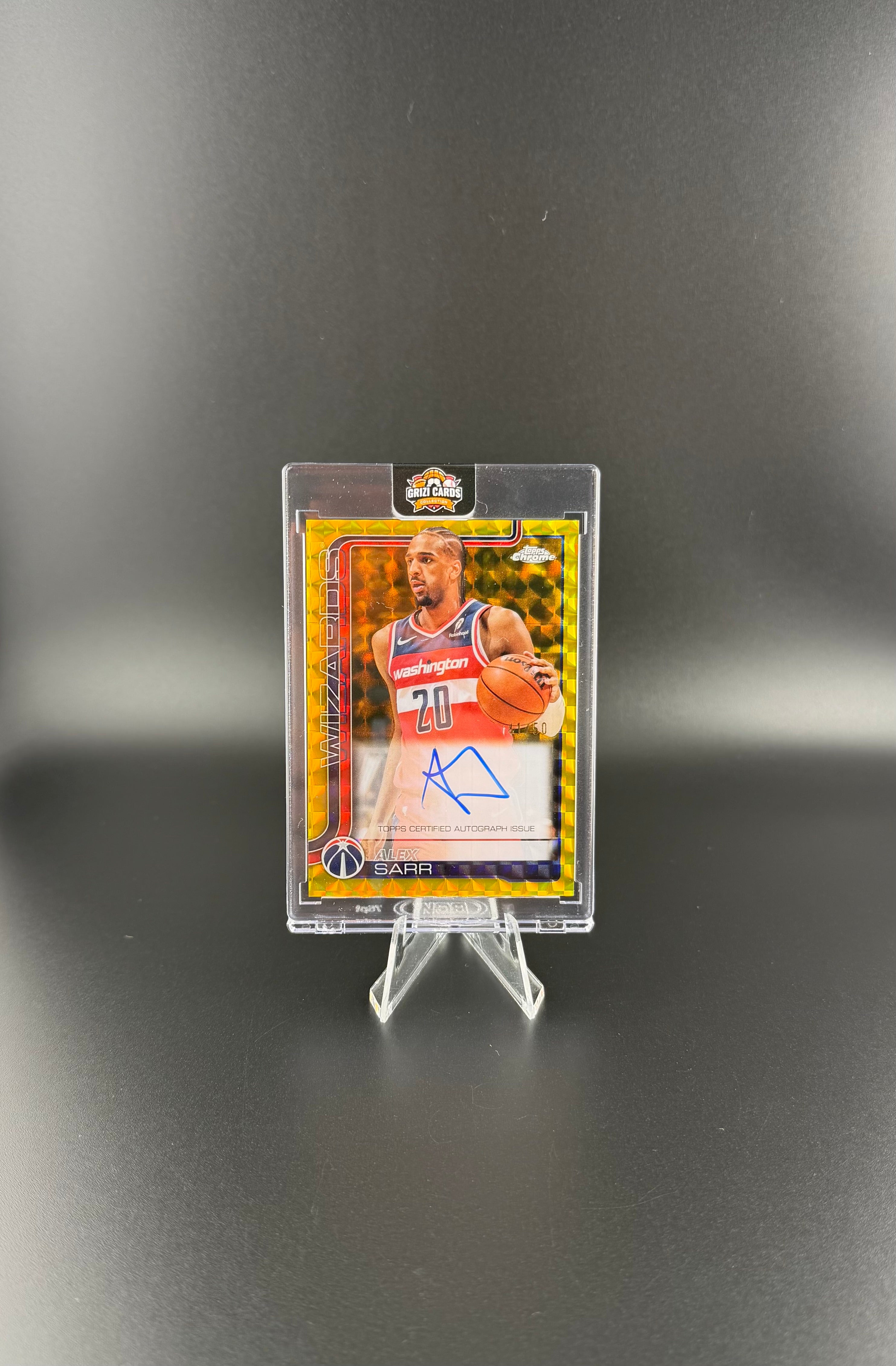 Alex Sarr – Auto Gold Refractor /50 – 2025-26 Topps Chrome