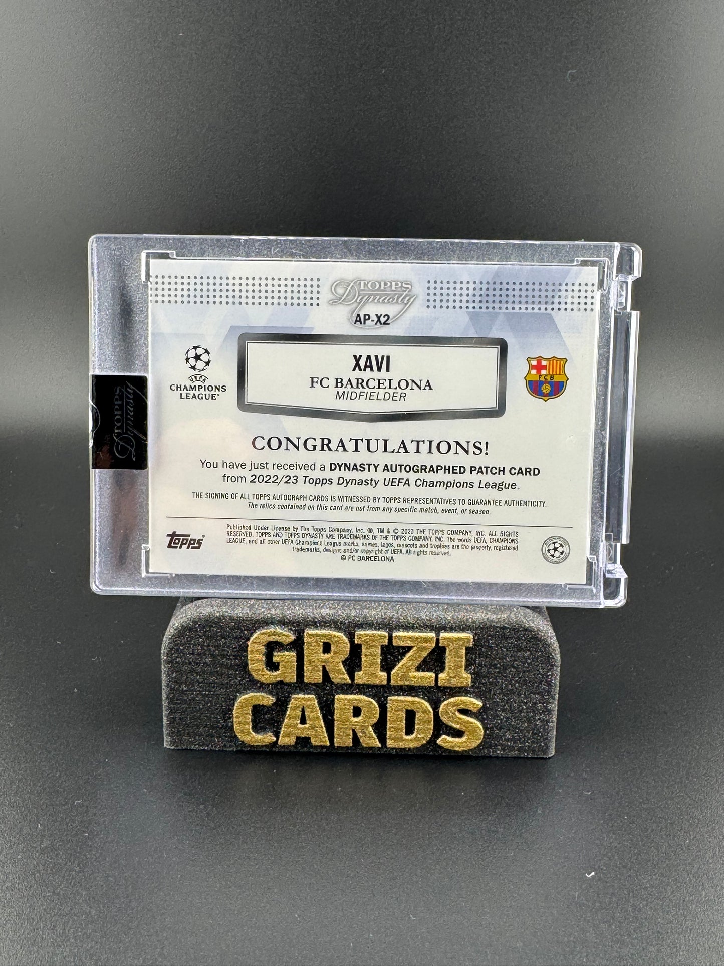 Xavi 2/10 - 2022/23 Topps Dynasty UEFA Champions League