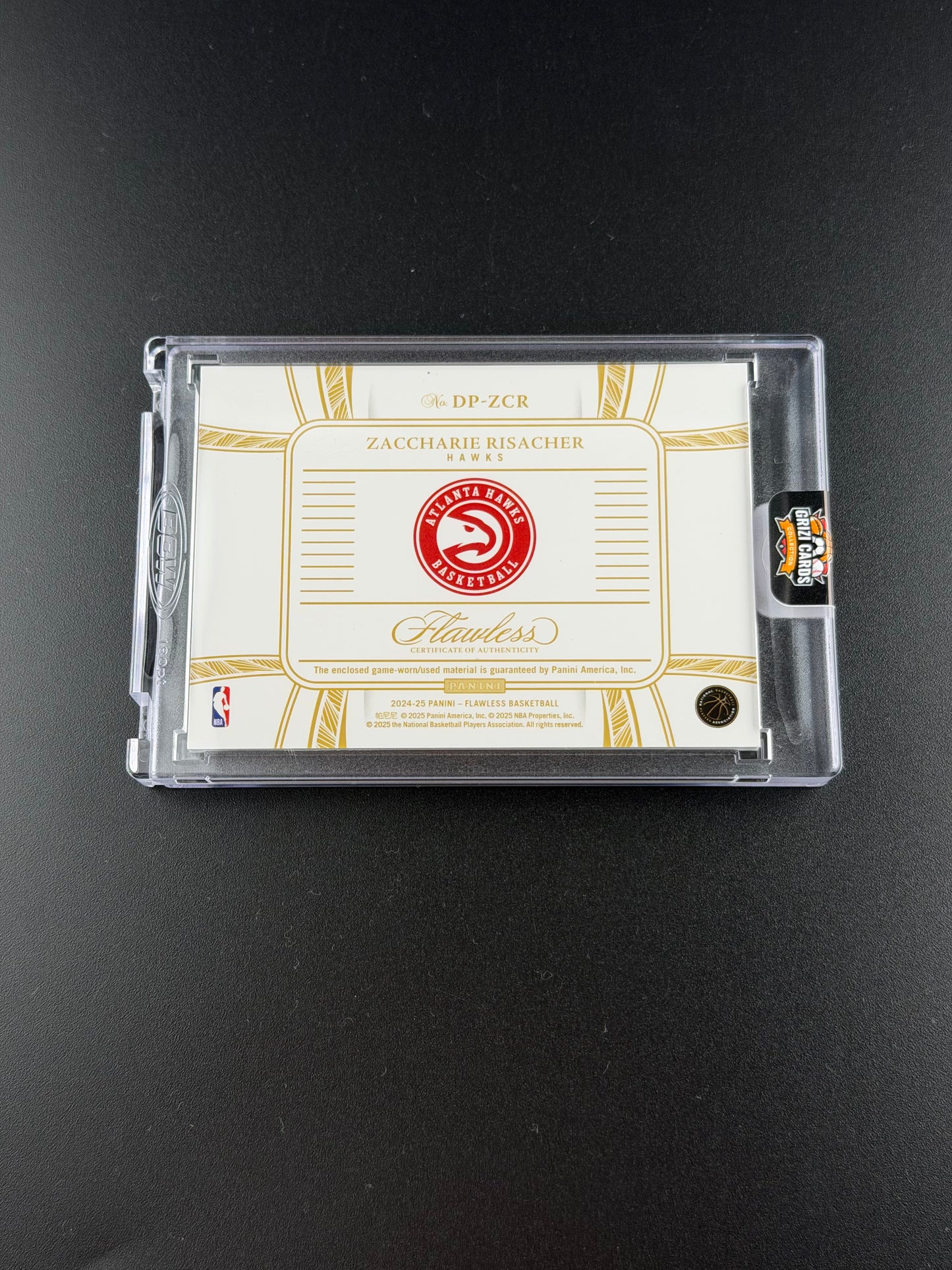 Zaccharie Risacher – Panini Flawless Basketball 2024/25 – Dual Patches – Rookie