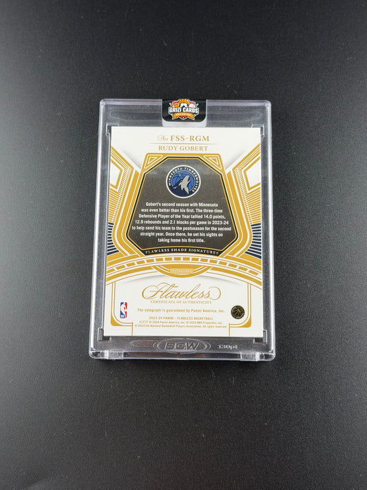 Rudy Gobert – Panini Flawless Basketball 2023-24 – Flawless Shade Signatures – Auto /8