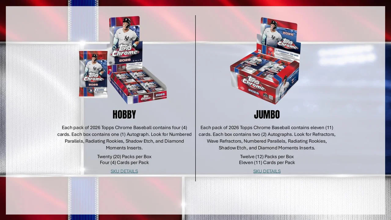 2026 Topps Chrome Baseball Hobby Jumbo