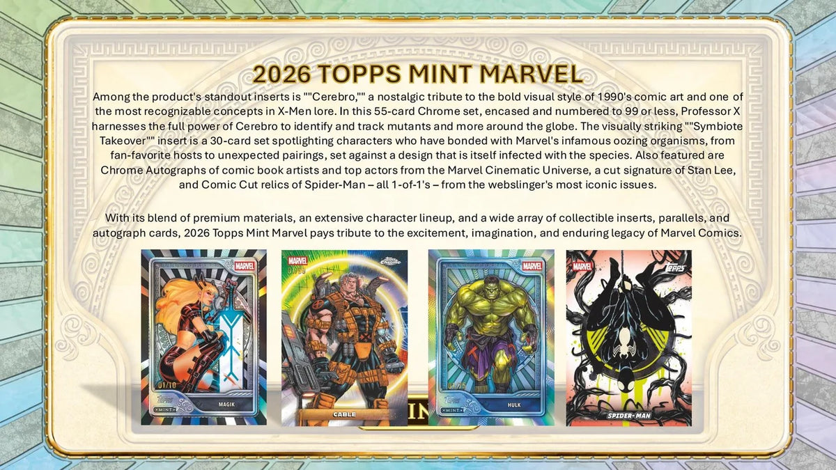 2026 topps Marvel Mint Hobby Box