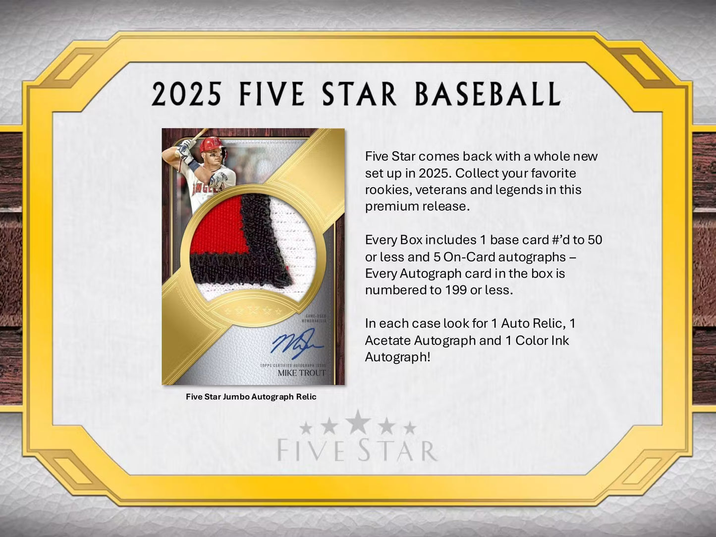 Topps Five Star Baseball 2025 Hobby Box