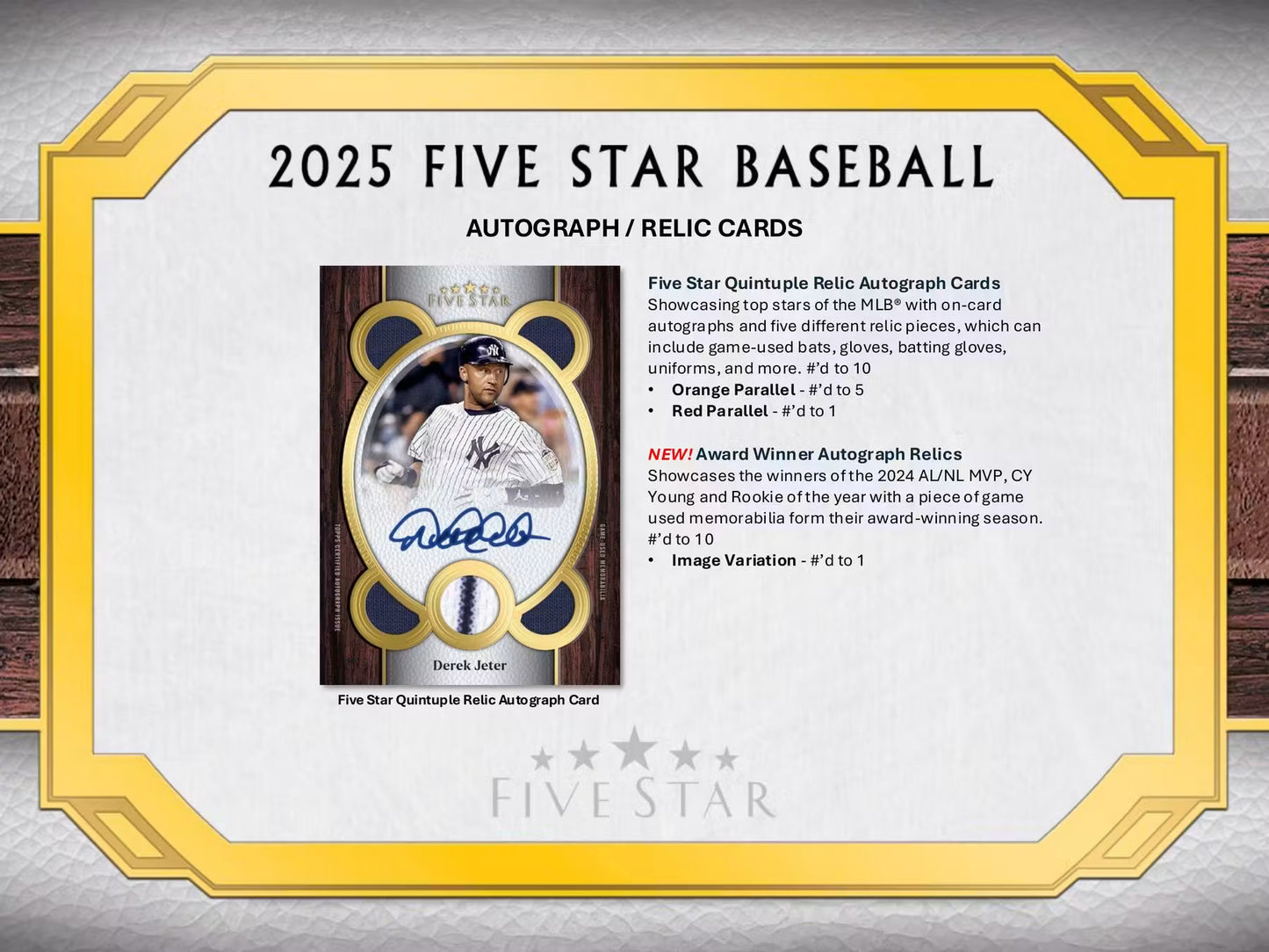 Topps Five Star Baseball 2025 Hobby Box