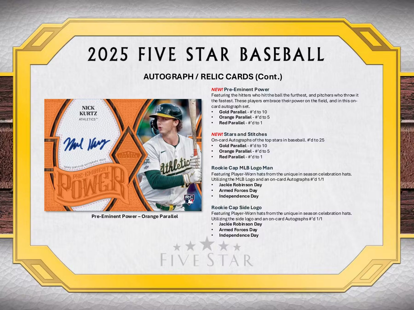 Topps Five Star Baseball 2025 Hobby Box