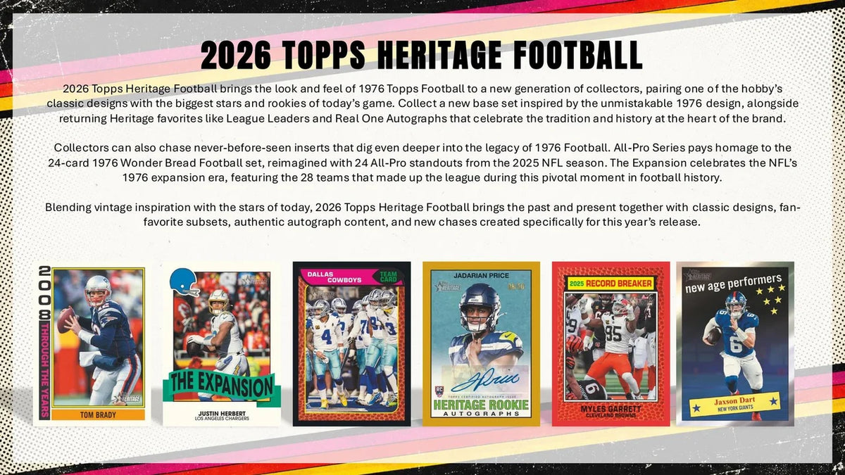 2026 Topps Heritage Football Value Box
