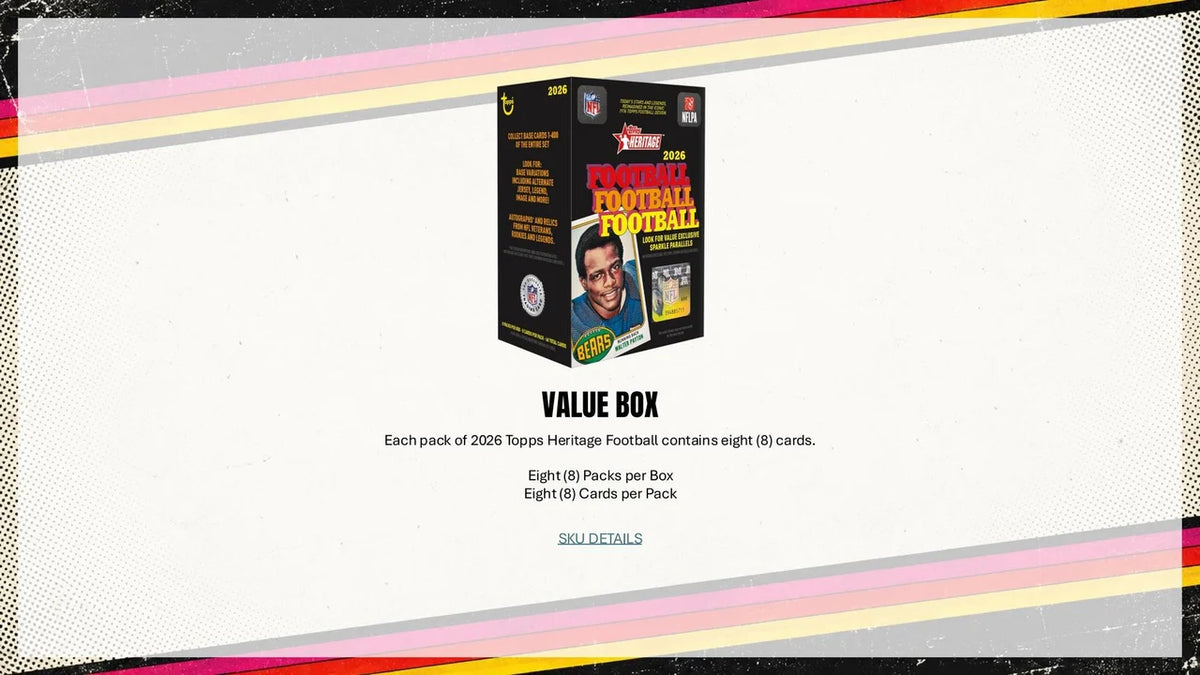 2026 Topps Heritage Football Value Box