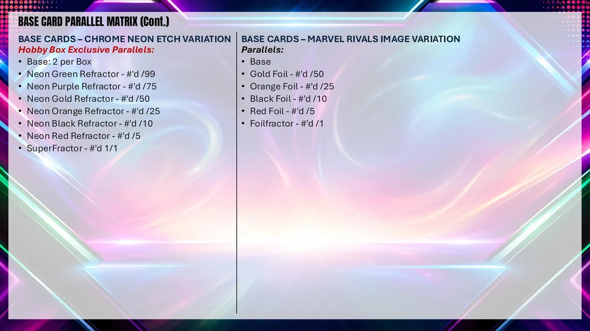 2026 Topps Marvel Neon Value Box (PRE-ORDER)