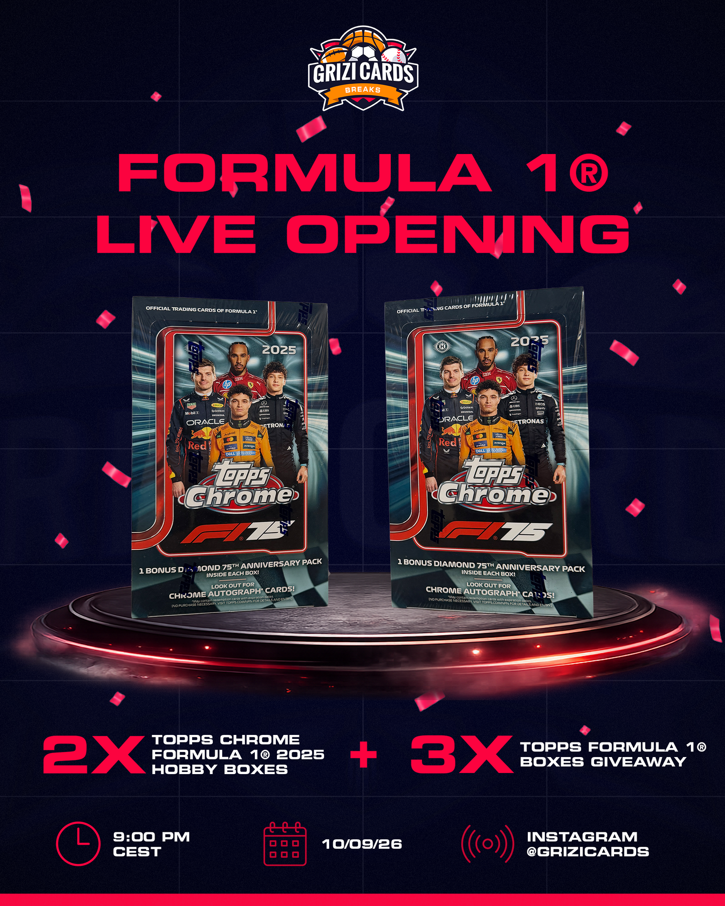 2025 Topps Chrome Formula 1® Hobby Box — LIVE OPENING