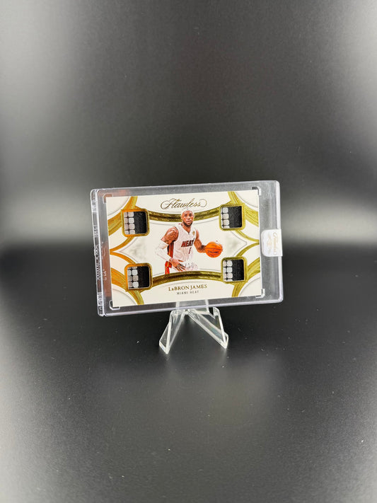 LeBron James – Flawless Quad Patches /10 – Miami Heat – Panini Flawless