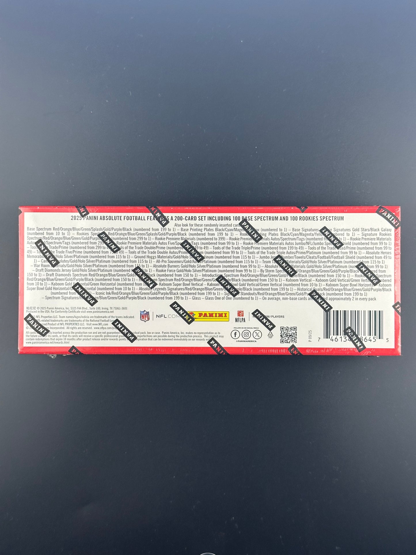 2025 Panini Absolute NFL Trading Card Box (Hobby)