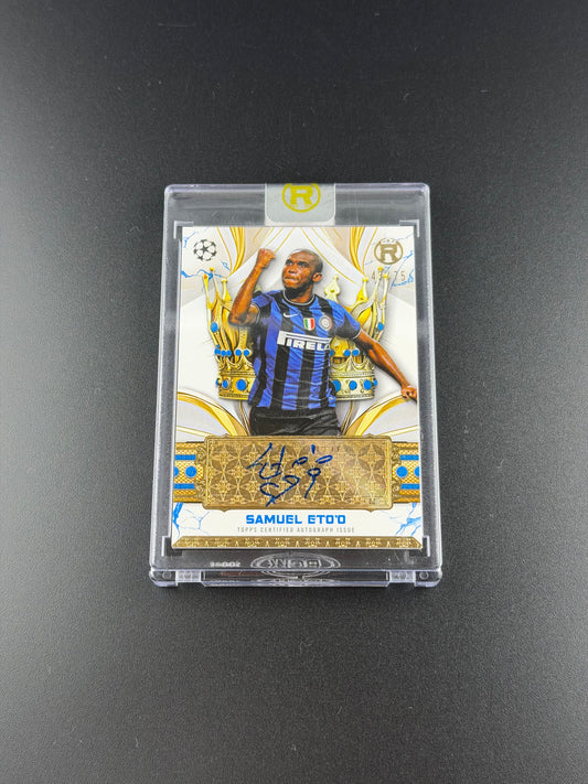 Samuel Eto’o – Topps Reverence UEFA Club Competitions 2024/25 – Crowned Legend Autograph – /75