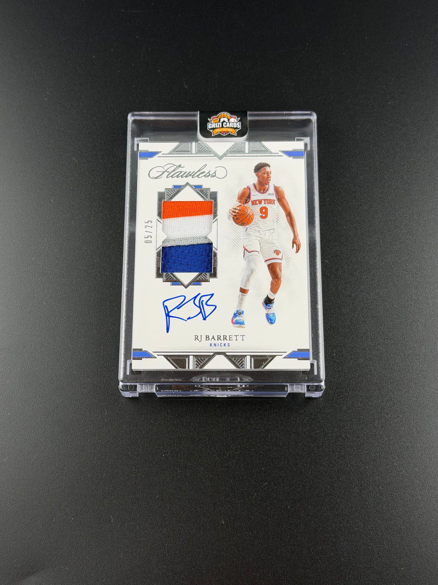RJ Barrett – Panini Flawless Basketball 2021–22 – Signature Prime Materials Patch Auto – /25.